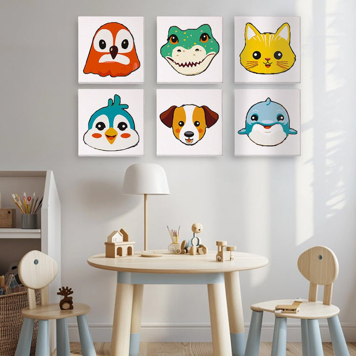 Paint By Numbers KitiSuvio Mini Series Cartoon Animals No.82 - isuvio