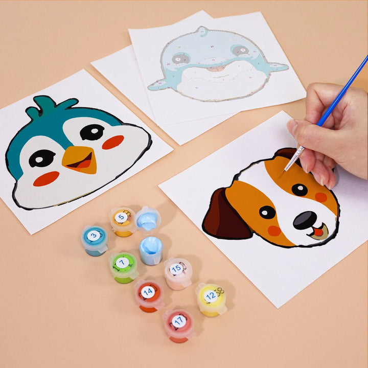 Paint By Numbers KitiSuvio Mini Series Cartoon Animals No.82 - isuvio