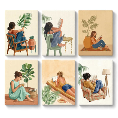 Women Relaxing Illustrations - main product image
