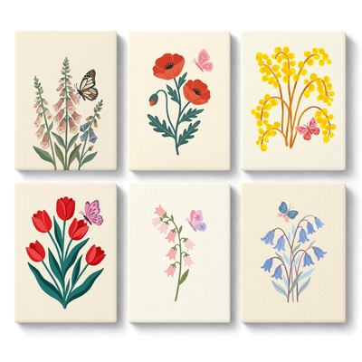 Floral Butterfly Illustrations - main product image