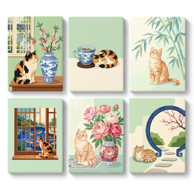Chinese Cat Illustrations - main product image