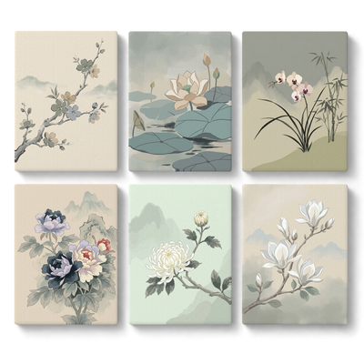 Traditional Floral Illustrations - main product image