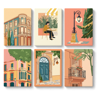 European Street Illustrations - main product image