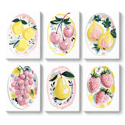 Mini Paint By Numbers SetFruit Ovals Set - isuvio