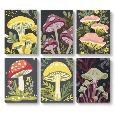 Mini Paint By Numbers SetMushrooms Set - isuvio