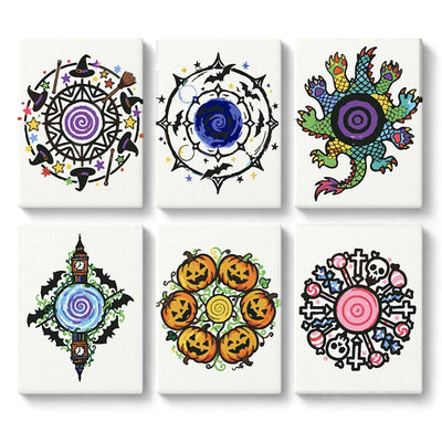 Mini Paint By Numbers SetHalloween Mandalas - isuvio
