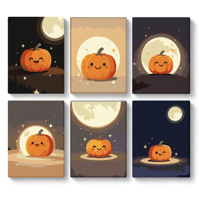 Mini Paint By Numbers SetPumpkin Moon Series - isuvio
