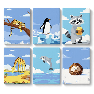 Mini Paint By Numbers SetWinter Animals - isuvio