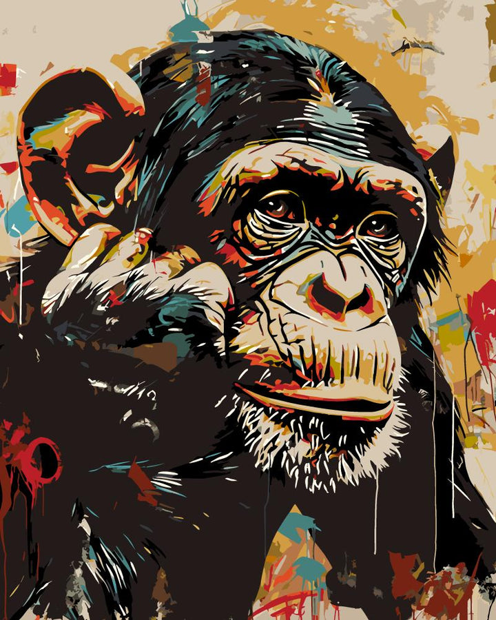 Paint By Numbers Kitisuvio™Animal Series Chimp No.13 - isuvio