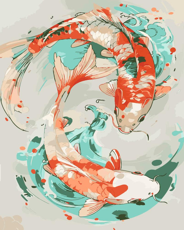 Paint By Numbers Kitisuvio™Chinese Culture Koi No.63 - isuvio