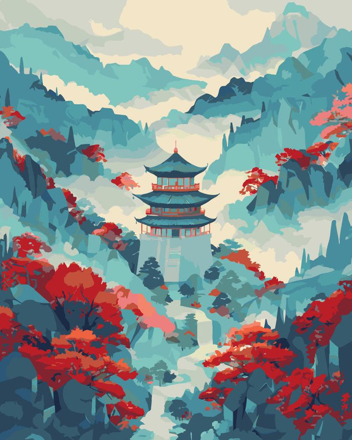 Paint By Numbers Kitisuvio™Chinese Culture Mount Huangshan No.69 - isuvio