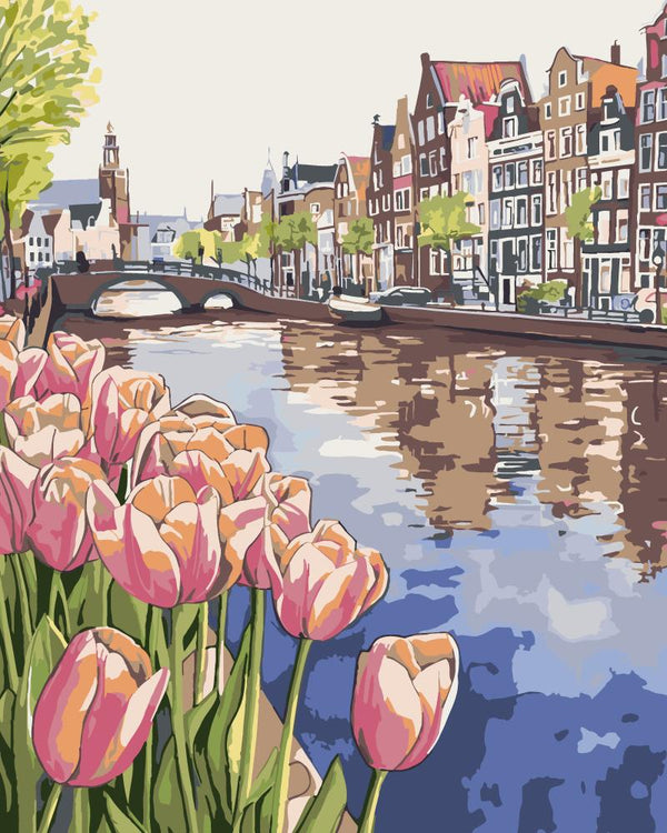 Paint By Numbers Kitisuvio™Cityscape Series Amsterdam No.4 - isuvio