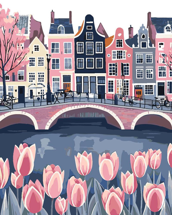 Paint By Numbers Kitisuvio™Cityscape Series Amsterdam No.5 - isuvio