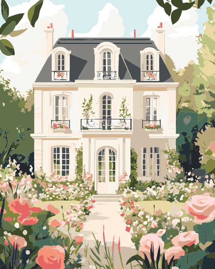 Paint By Numbers Kitisuvio™Cityscape Series French country house No.63 - isuvio