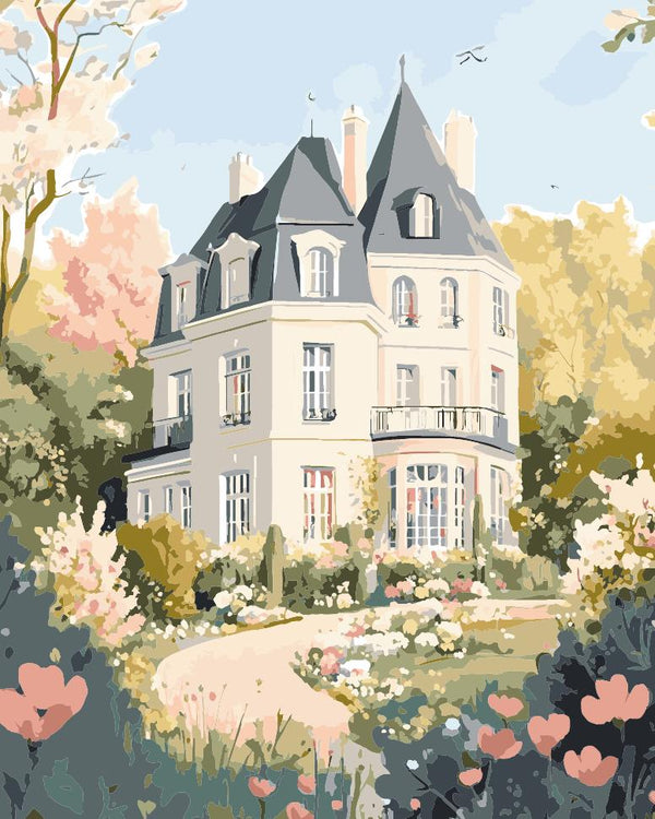 Paint By Numbers Kitisuvio™Cityscape Series French country house No.64 - isuvio