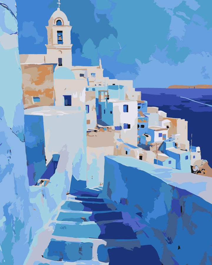 Paint By Numbers Kitisuvio™Cityscape Series Greek No.17 - isuvio