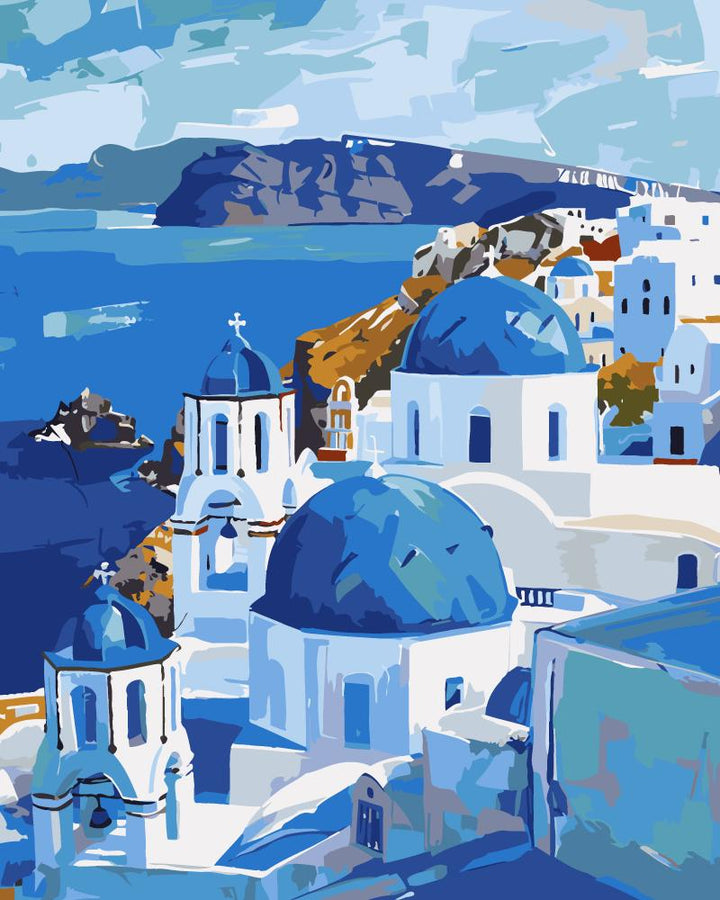 Paint By Numbers Kitisuvio™Cityscape Series Greek No.18 - isuvio