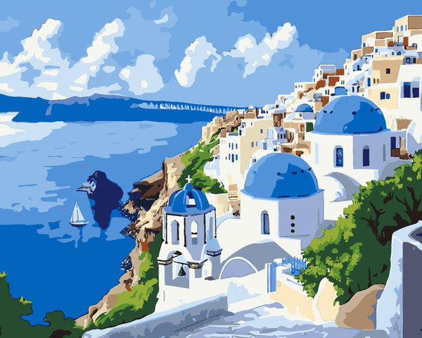 Paint By Numbers Kitisuvio™Cityscape Series Greek No.88 - isuvio