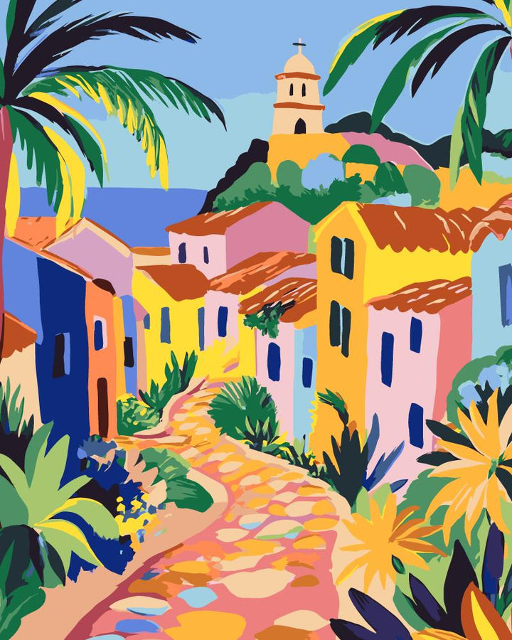 isuvio™Cityscape Series Mediterranean coastal village No.27 - isuvio