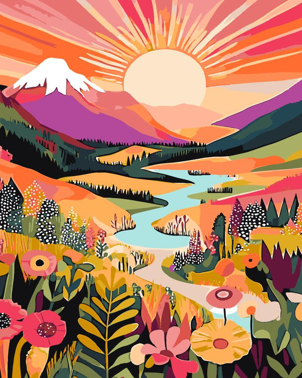 Paint By Numbers Kitisuvio™Colorful mountain Series No.158 - isuvio