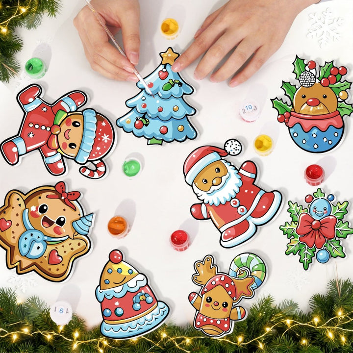 Paint By Numbers KitLarge Christmas Ornaments - Candy - Color Cuties Set - isuvio