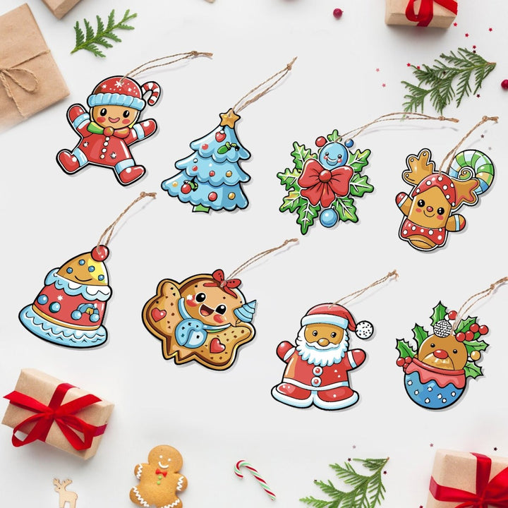 Paint By Numbers KitLarge Christmas Ornaments - Candy - Color Cuties Set - isuvio