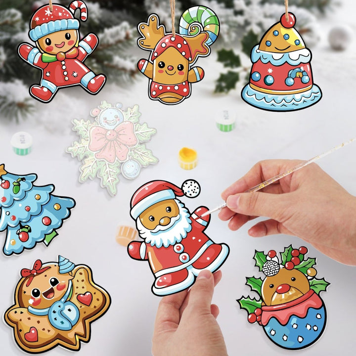 Paint By Numbers KitLarge Christmas Ornaments - Candy - Color Cuties Set - isuvio