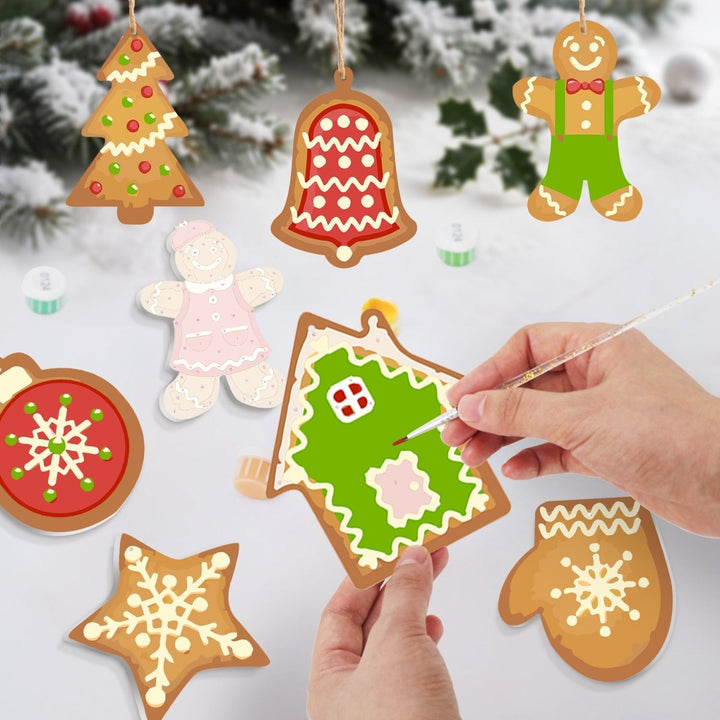 Paint By Numbers KitLarge Christmas Ornaments - Gingerbread Classics (8pcs) - isuvio