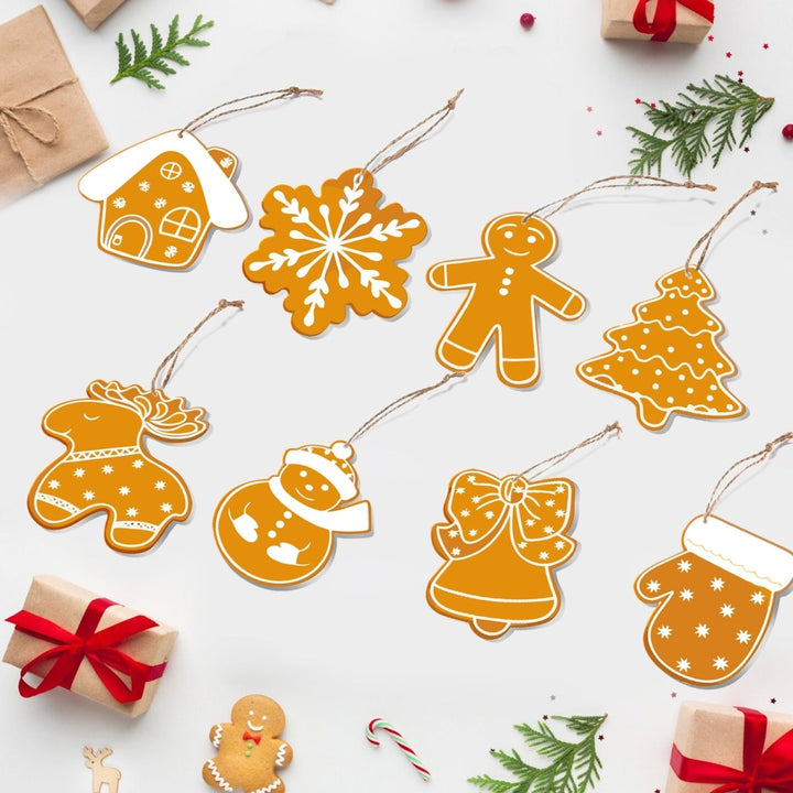 Paint By Numbers KitLarge Christmas Ornaments - Iced Cookie Silhouettes - isuvio