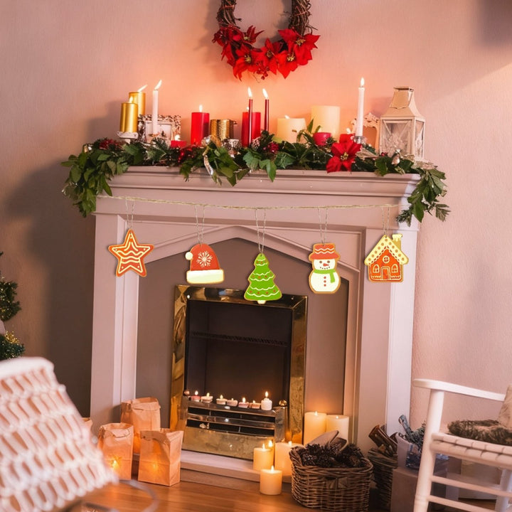 Paint By Numbers KitLarge Christmas Ornaments - Star Hat Reindeer Tree - isuvio