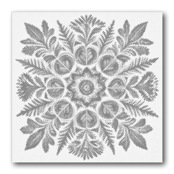 Dot PaintingLeaf Medallion - isuvio