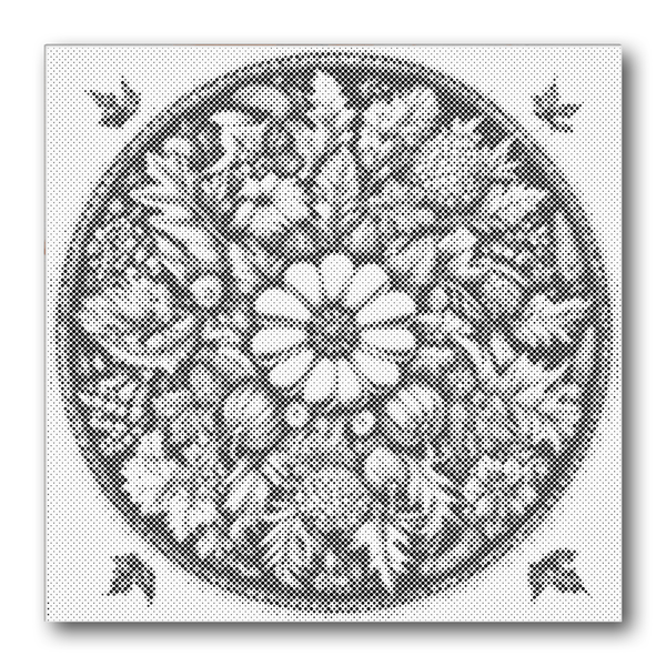 Dot PaintingLeaf Ring Medallion - isuvio