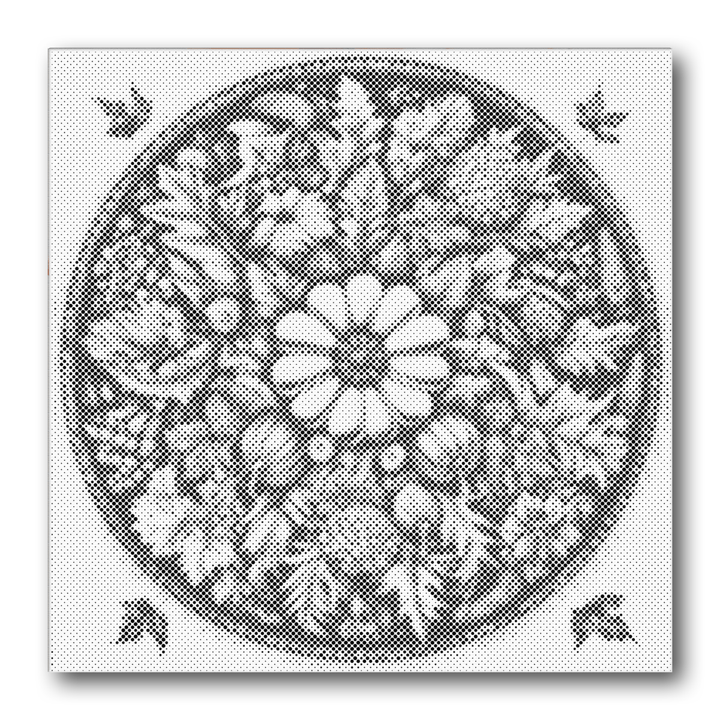 Dot PaintingLeaf Ring Medallion - isuvio