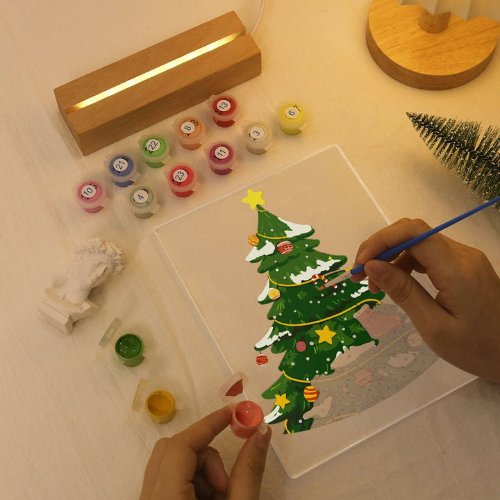 Paint By Numbers KitLed light Christmas No.1 - isuvio