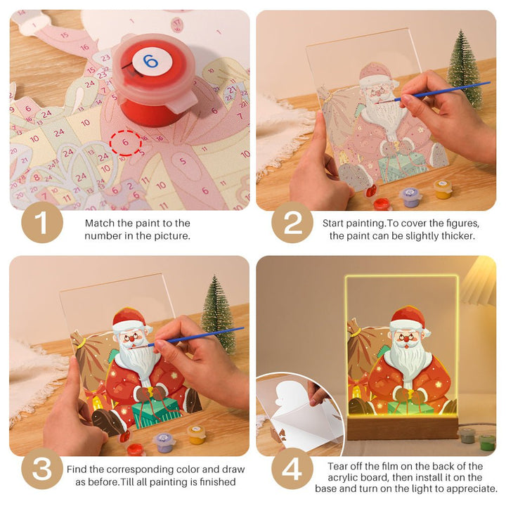 Paint By Numbers KitLed light Christmas No.10 - isuvio