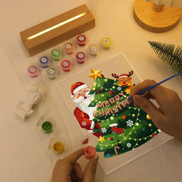 Paint By Numbers KitLed light Christmas No.4 - isuvio