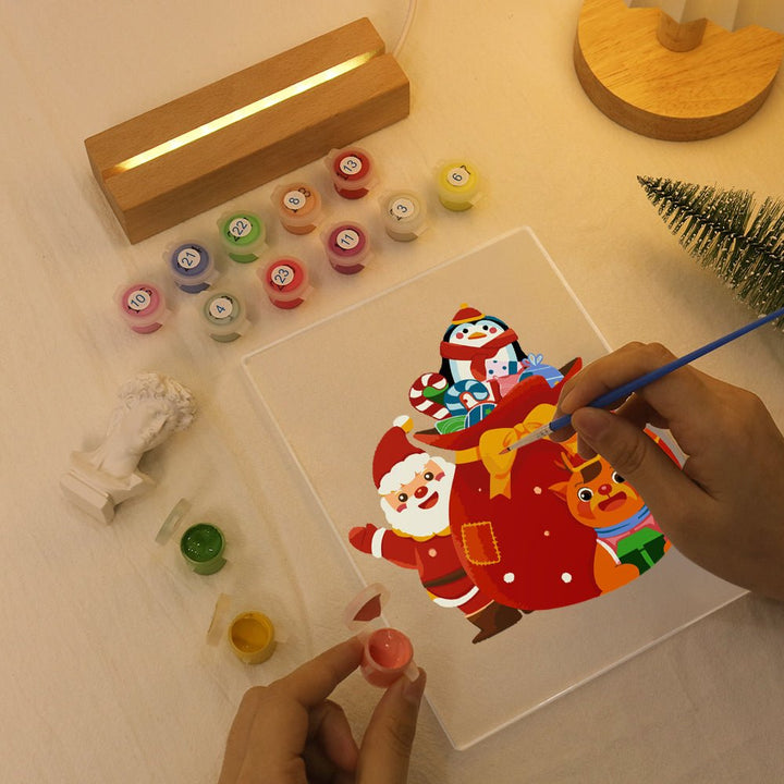 Paint By Numbers KitLed light Christmas No.6 - isuvio