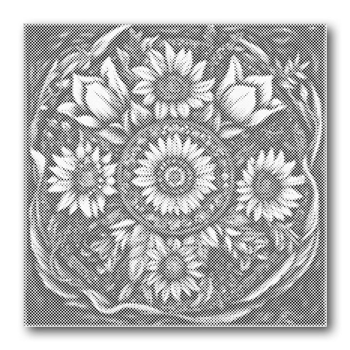 Dot PaintingLotus Sunflower Collage - isuvio