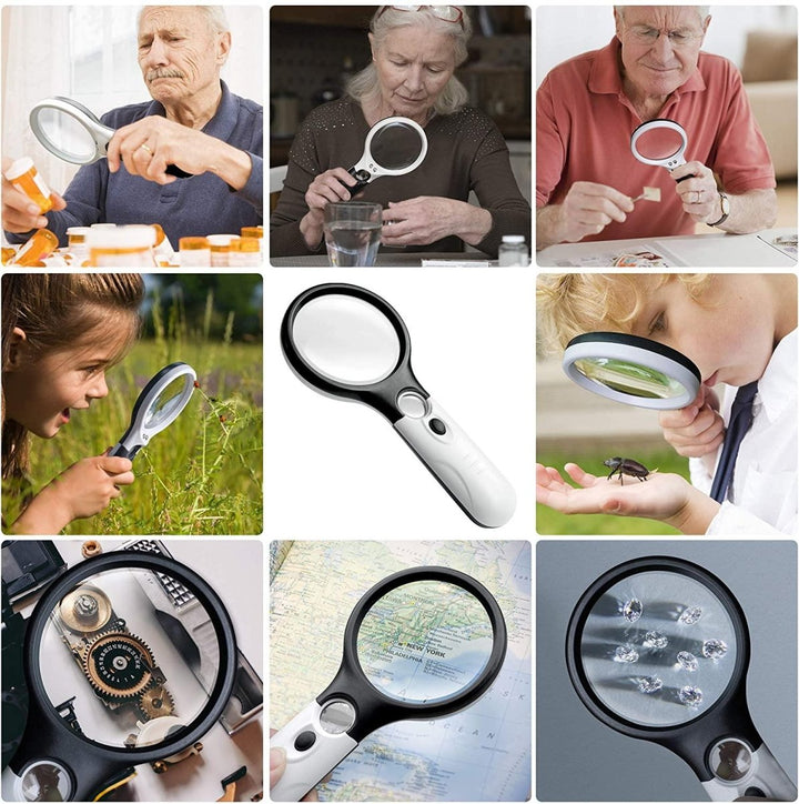 AccessoriesMagnifying Glass with Light Handheld 3X & 45X - isuvio