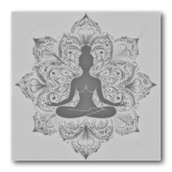 Dot PaintingMeditation Pose Lotus - isuvio