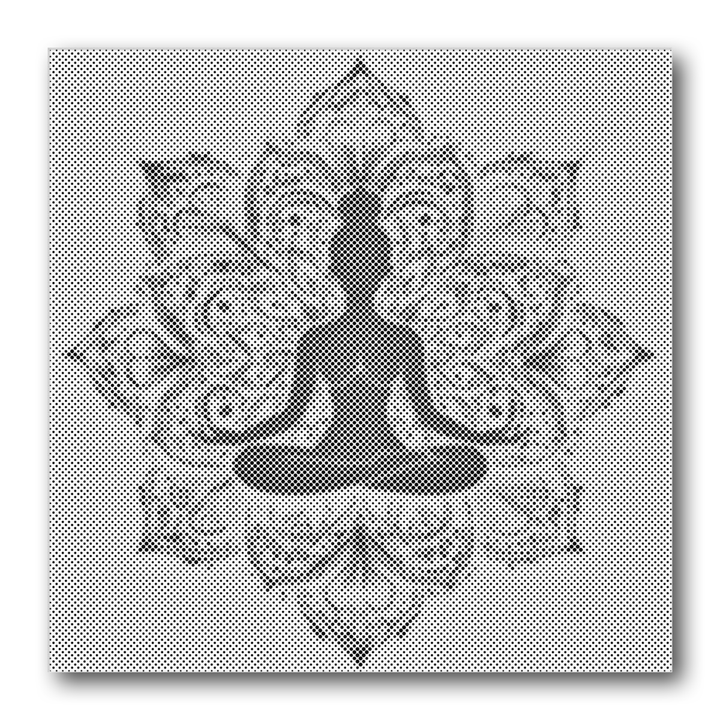 Dot PaintingMeditation Pose Lotus - isuvio