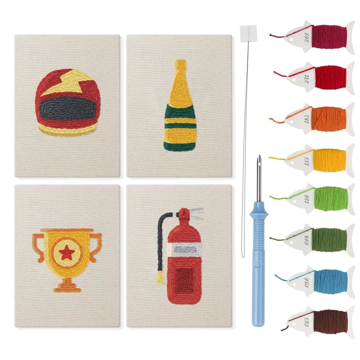 Punch Needle Kit - Mini Punch Needle Kit (4pcs) - Racing Victory Icons ...
