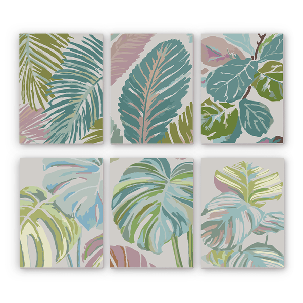 Mini Paint By Numbers SetMonstera Palm Fiddle - Leaf Fig Banana Leaf - isuvio