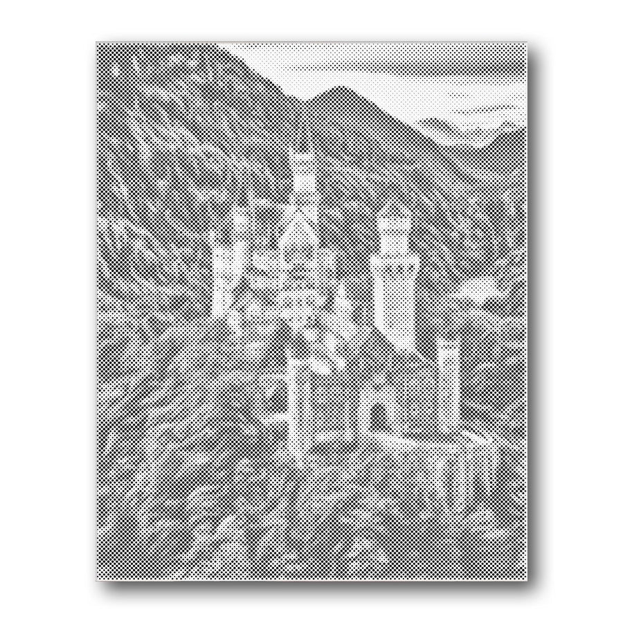 Dot PaintingNeuschwanstein Castle Germany - isuvio