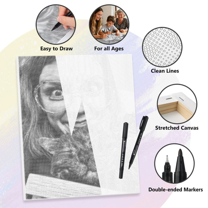 Dot PaintingOwl Portrait - isuvio