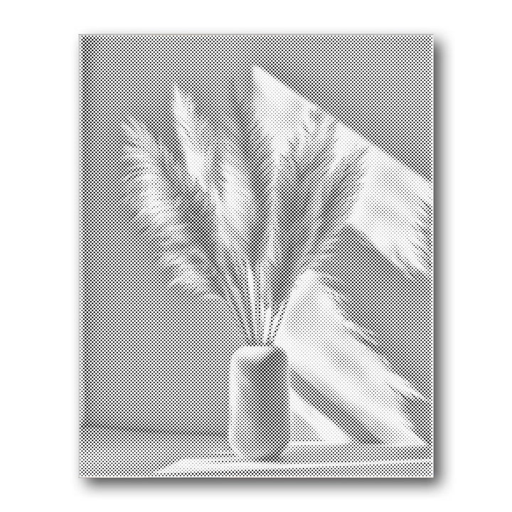 Dot PaintingPampas Grass Vase Light - isuvio