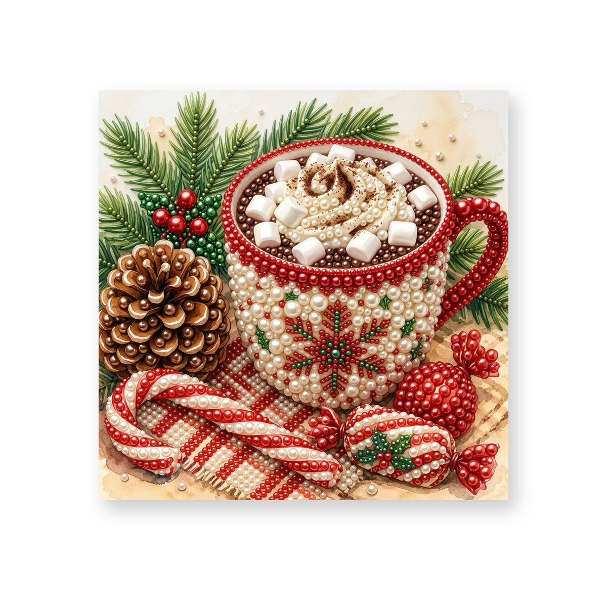 Christmas Cocoa in a Knitted Mug