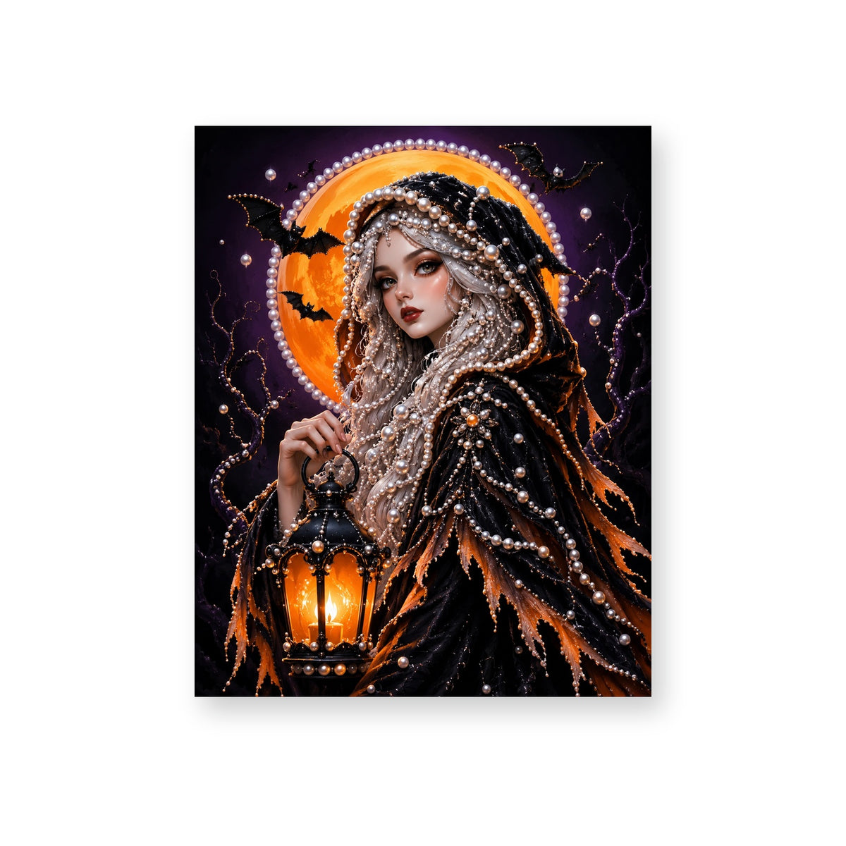 Silver-Haired Enchantress with a Lantern