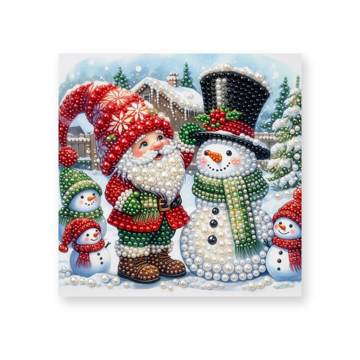 Christmas Gnome and Snowman Friends