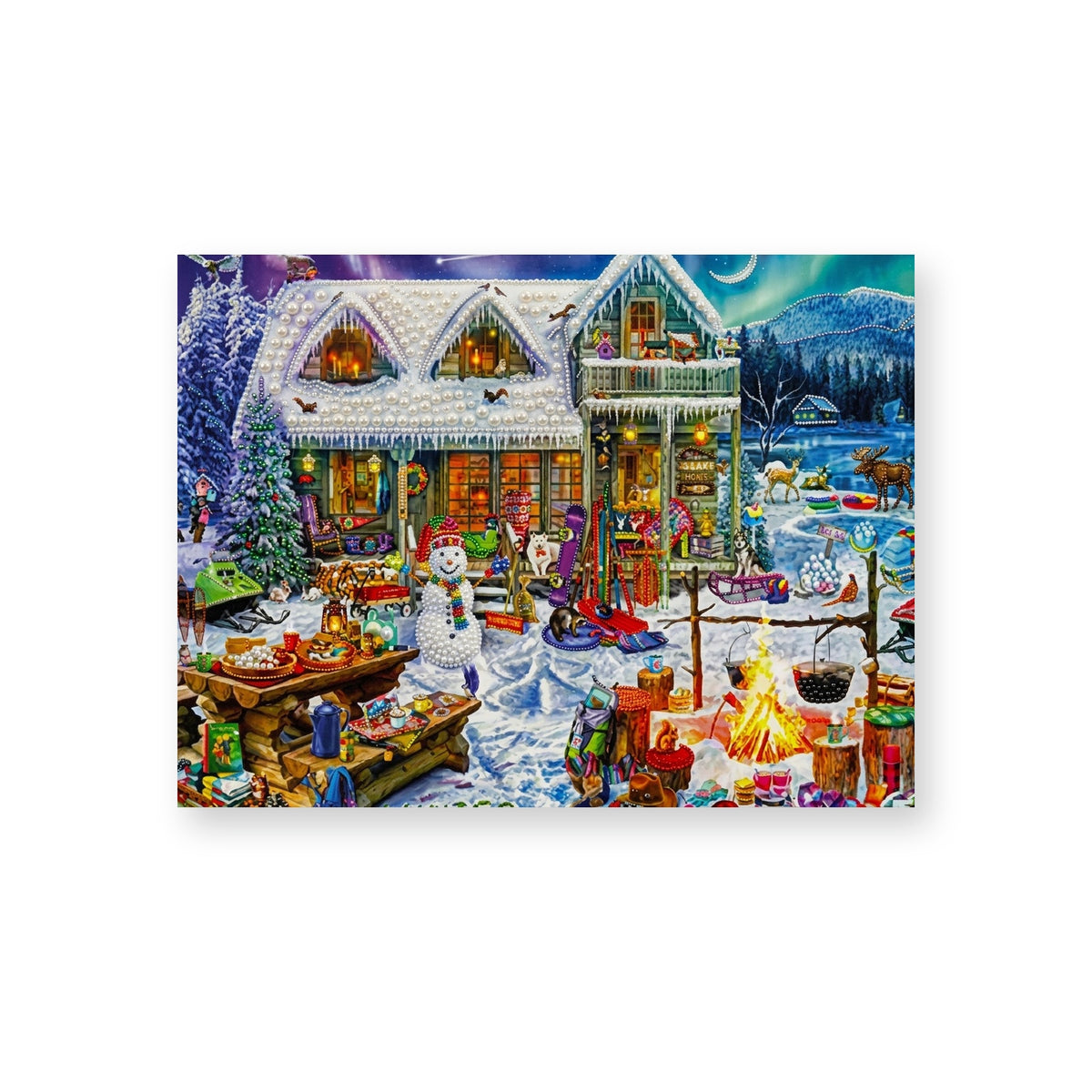 Snowy Christmas Market Village
